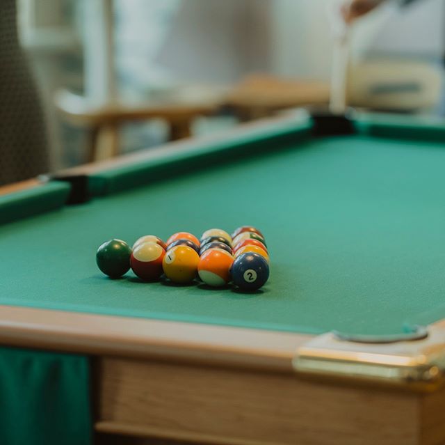 Our pool table is back in action!